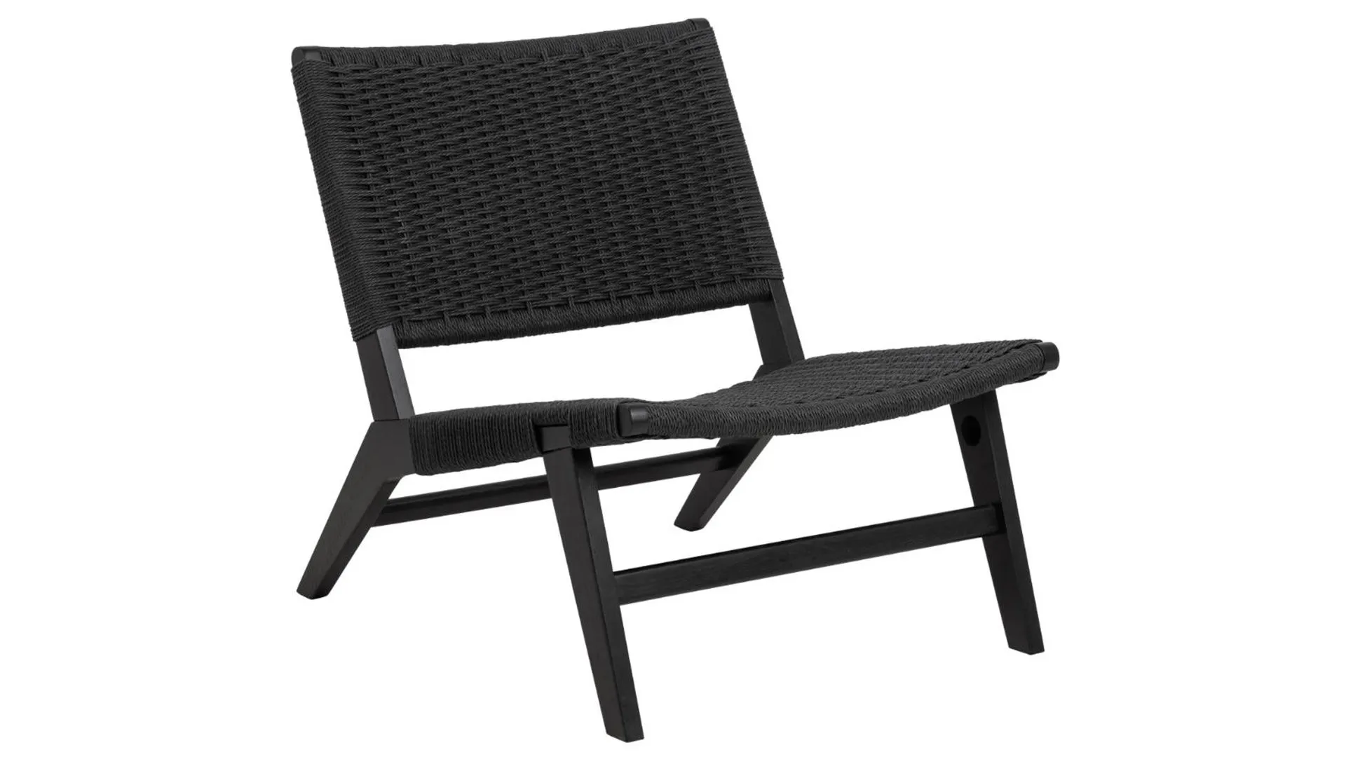 Lounge-Sessel Carson, Schwarz & schwarzes Gestell
