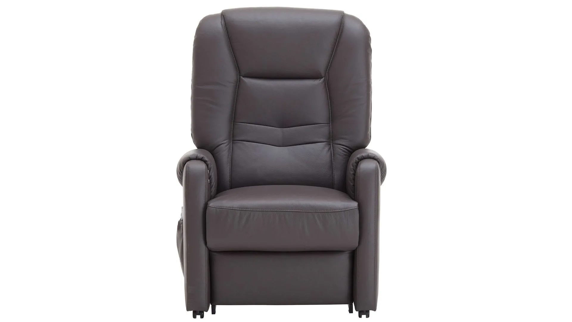 Leder-Fernsehsessel, schwarzes Leder Punch - ein Motor