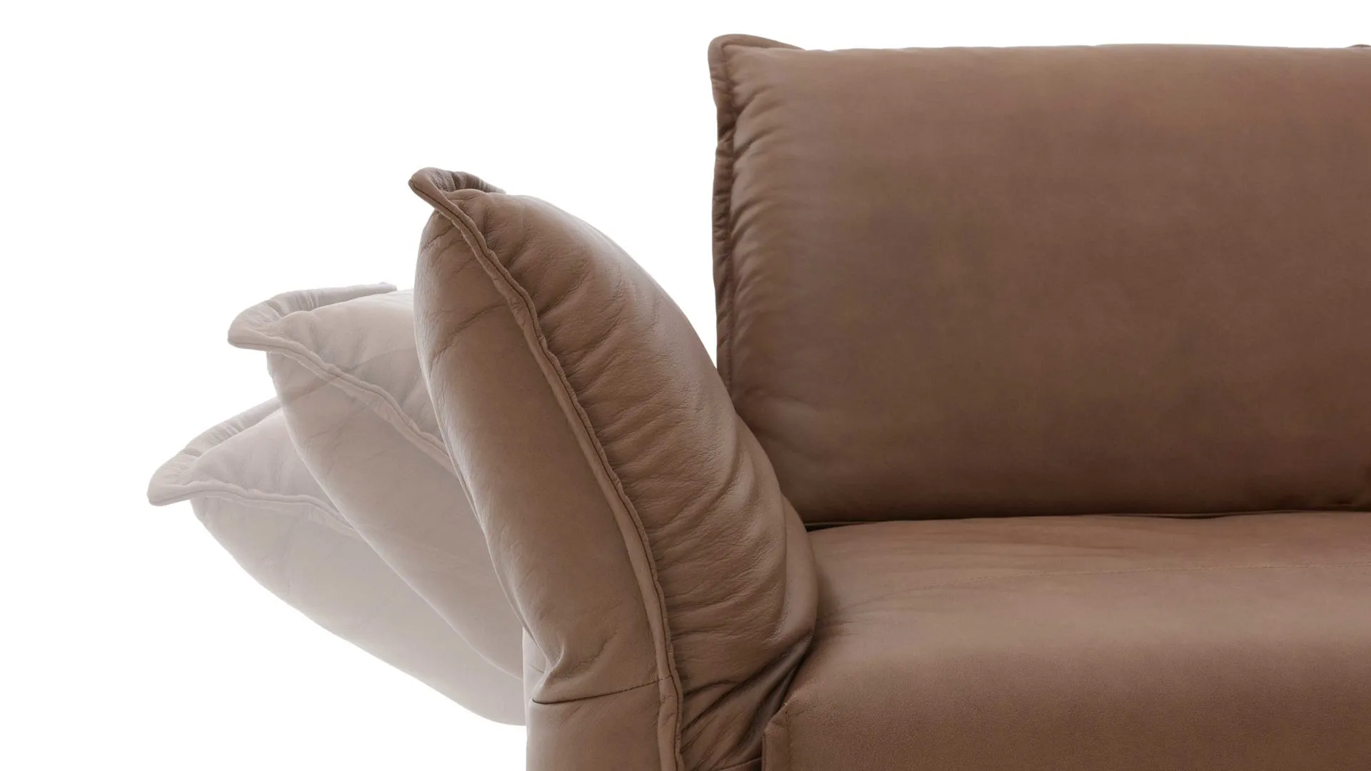 W.SCHILLIG Leder-Ecksofa Bonnie – Armlehnverstellung, Funktions-Mehrpreis