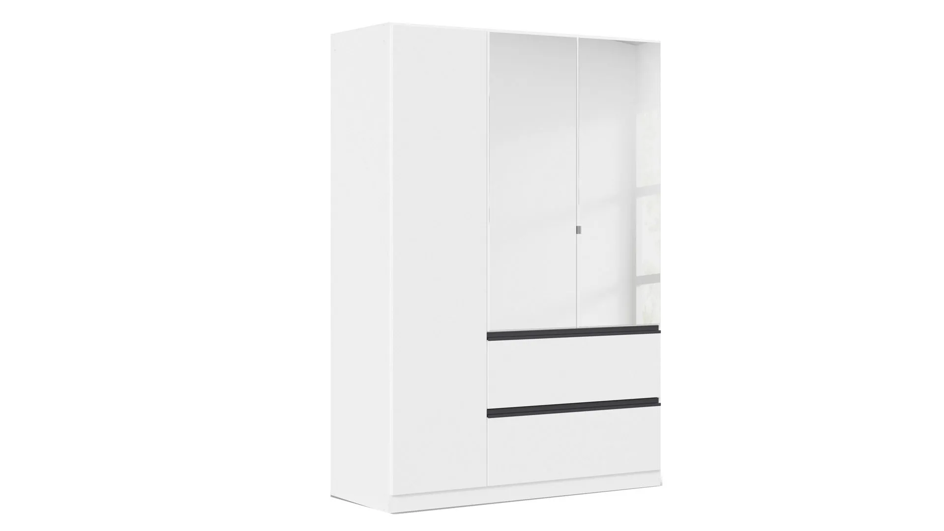 rauch BLUE Drehtürenschrank Costa, Alpinweiß & Spiegel - Breite ca. 136 cm