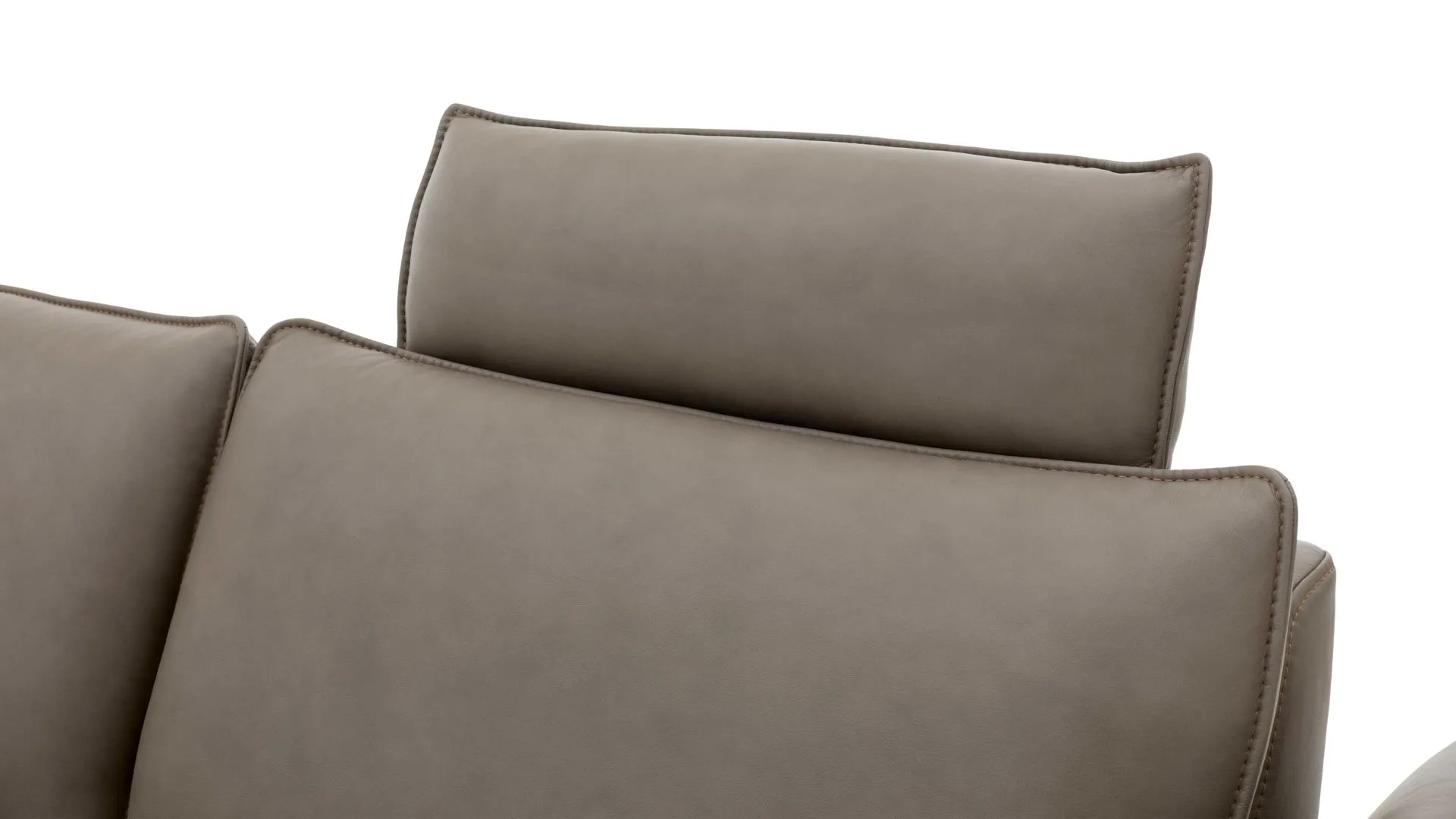 Kopfstütze, graues LongLife-Leder - Maße ca. 67 x 20 x 17 cm