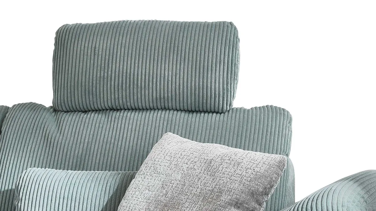 Polsterprogramm VS-MP1028 - Kopfstütze, aquafarbener Cord - Länge ca. 52 cm