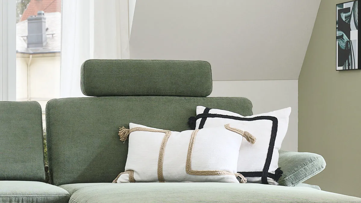 SOFAkultur Programm SK 239 - Kopfstütze, olivgrüner Feincord