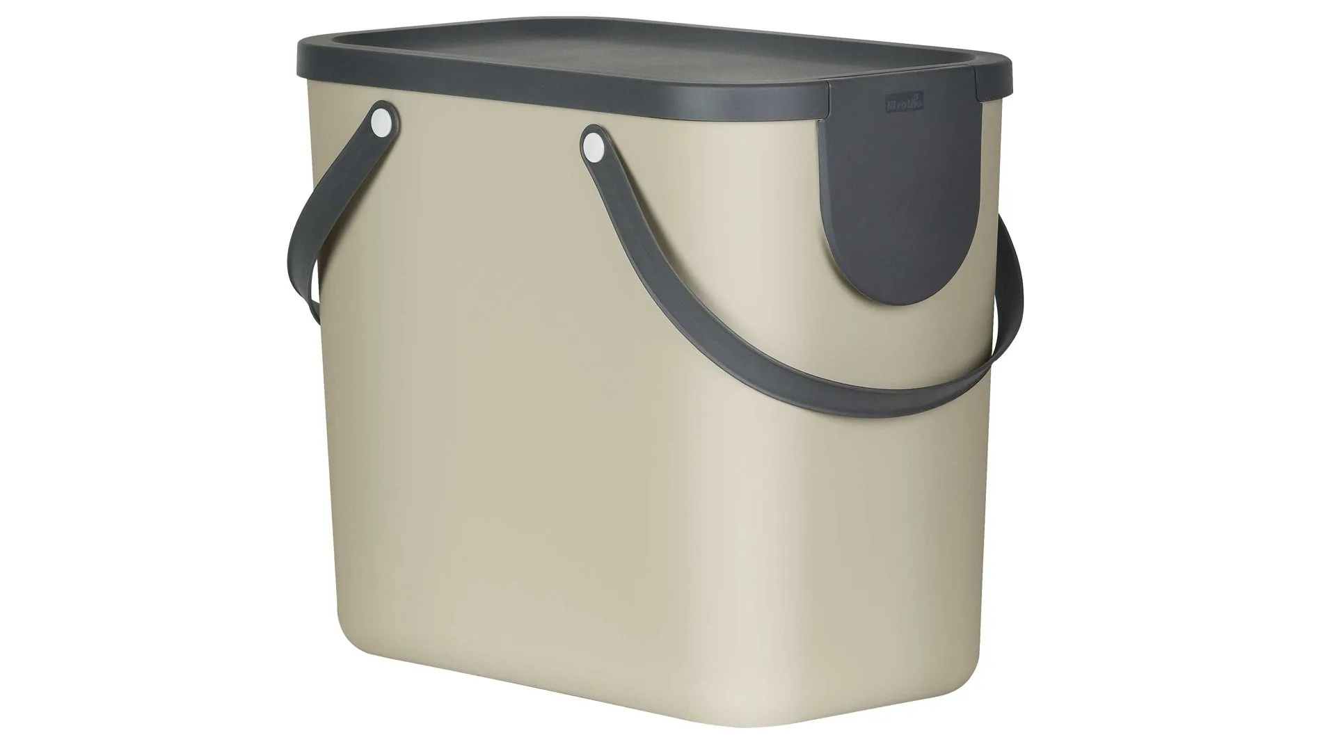 rotho modulares Recycling Müllsystem Albula, Cappuccino - ca. 25 Liter