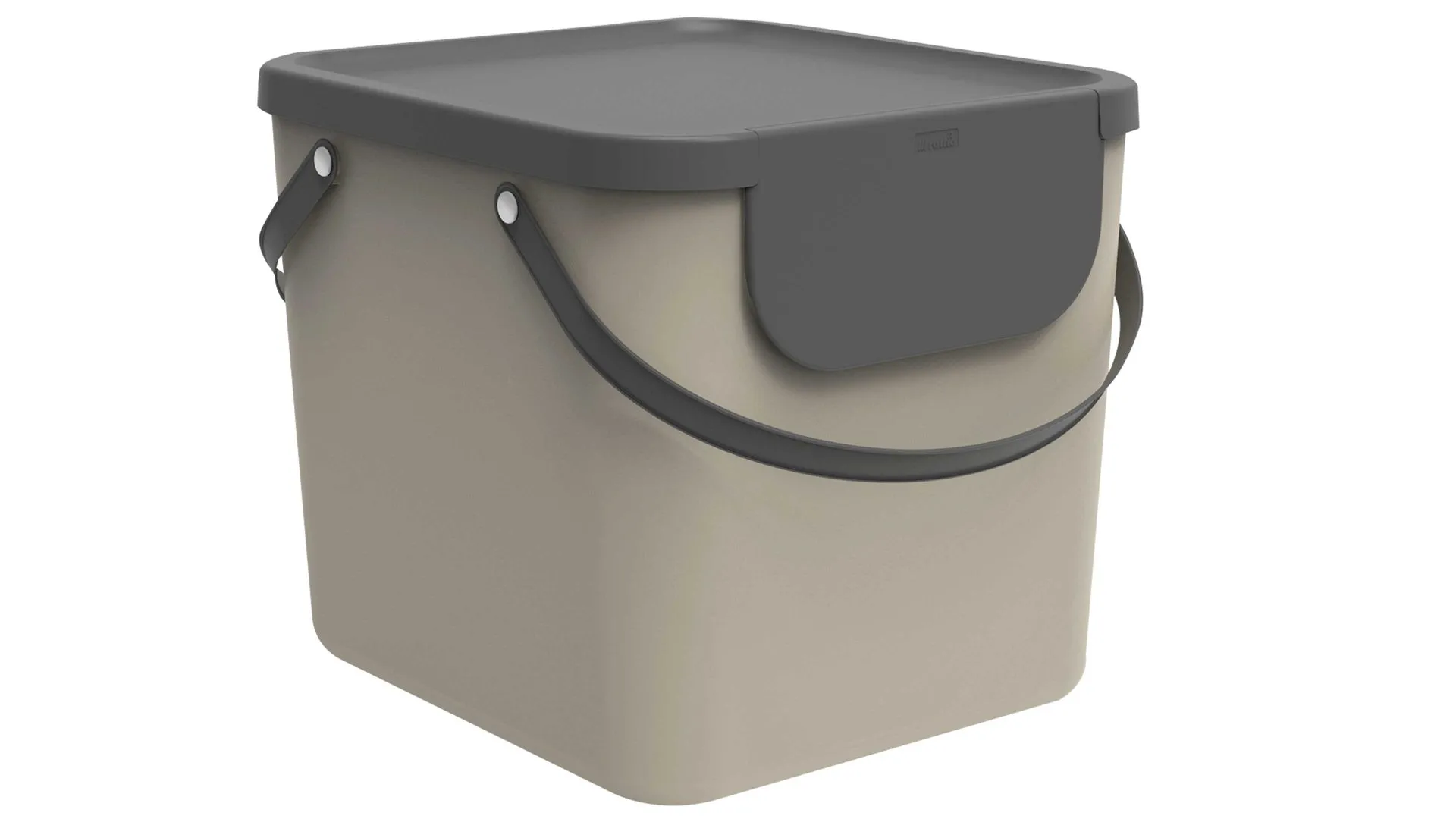 rotho modulares Recycling Müllsystem Albula, Cappuccino - ca. 40 Liter