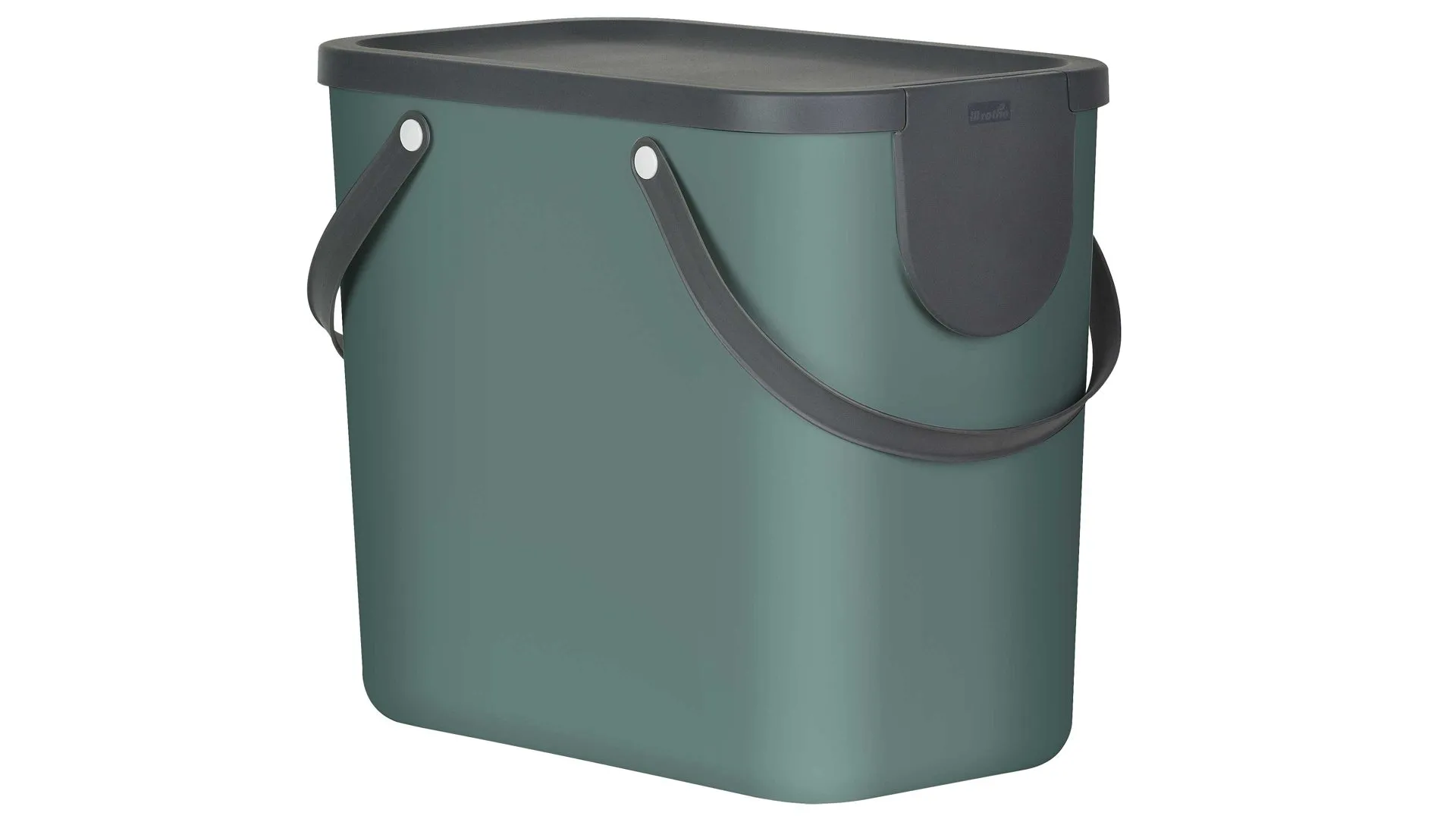 rotho modulares Recycling Müllsystem Albula, Mistelzweiggrün - ca. 25 Liter