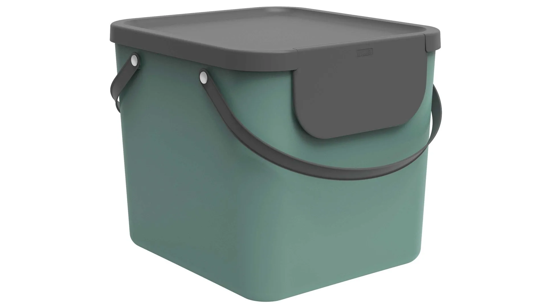 rotho modulares Recycling Müllsystem Albula, Mistelzweiggrün - ca. 40 Liter