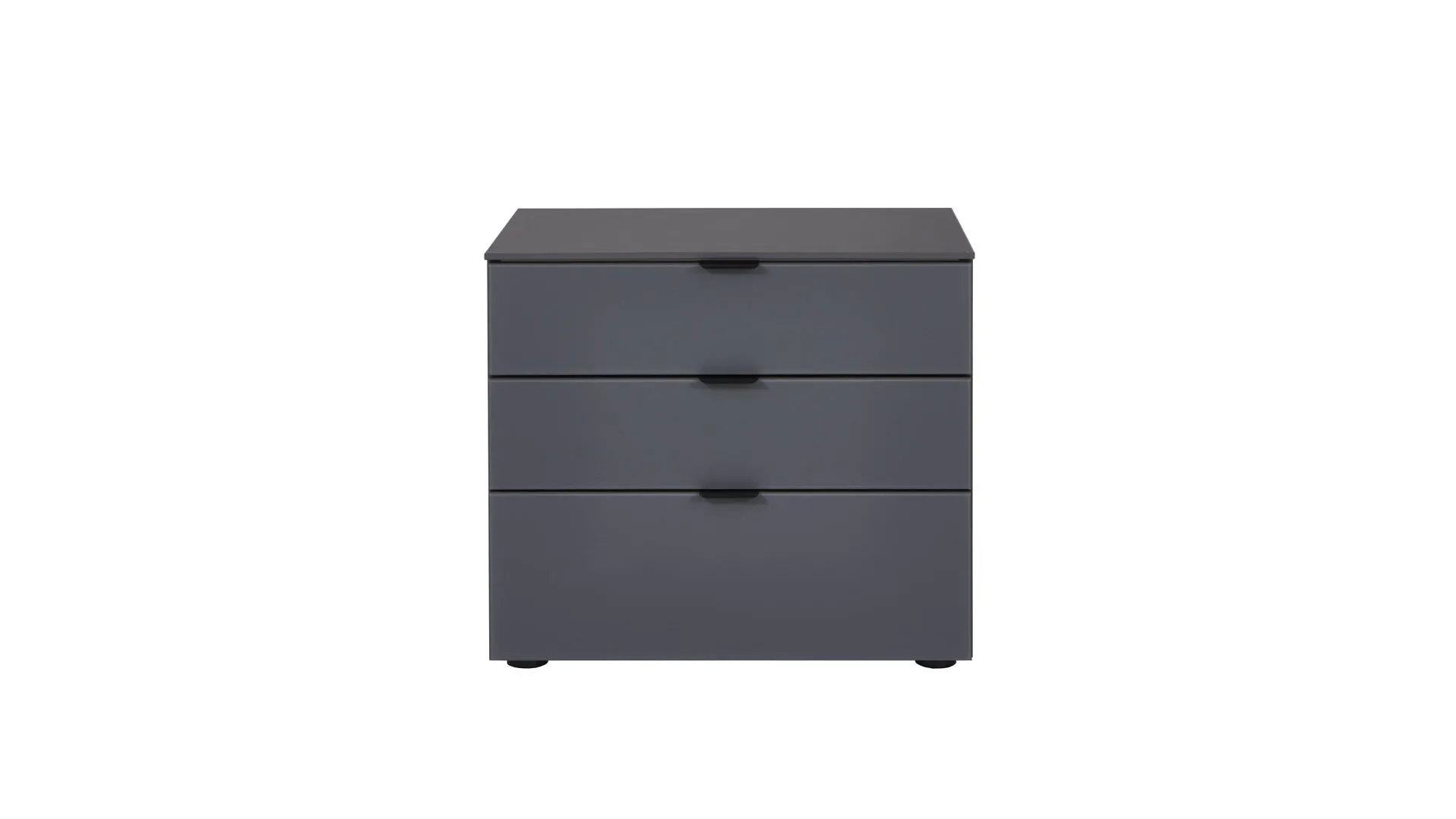 STAUD Nachtkommode Media mit Vollauzügen, Vulkan – drei Schubladen, Höhe ca. 58 cm
