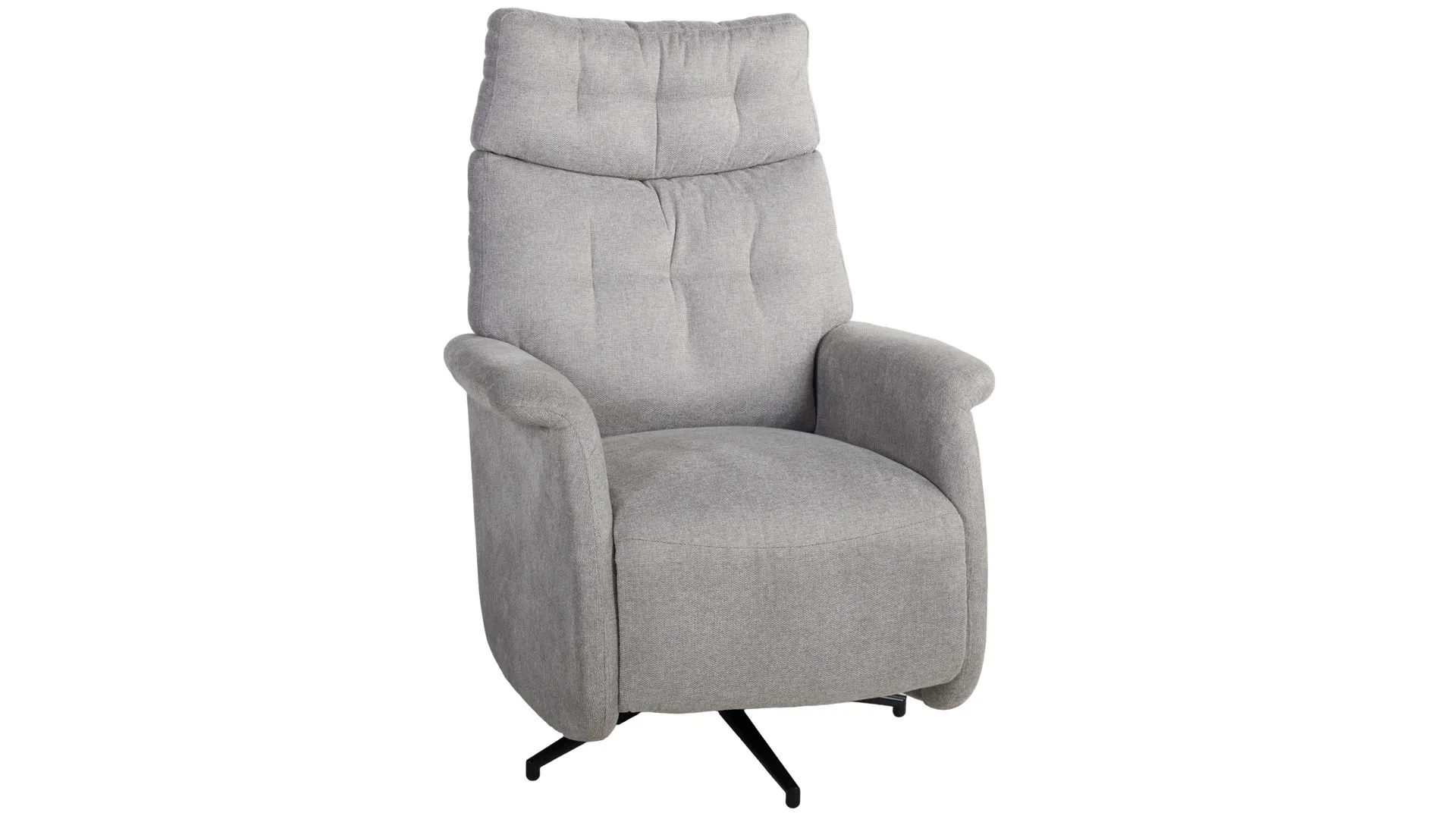 Relaxsessel Peralta, grauer Webstoff Bergamo & schwarzes Drehkreuz