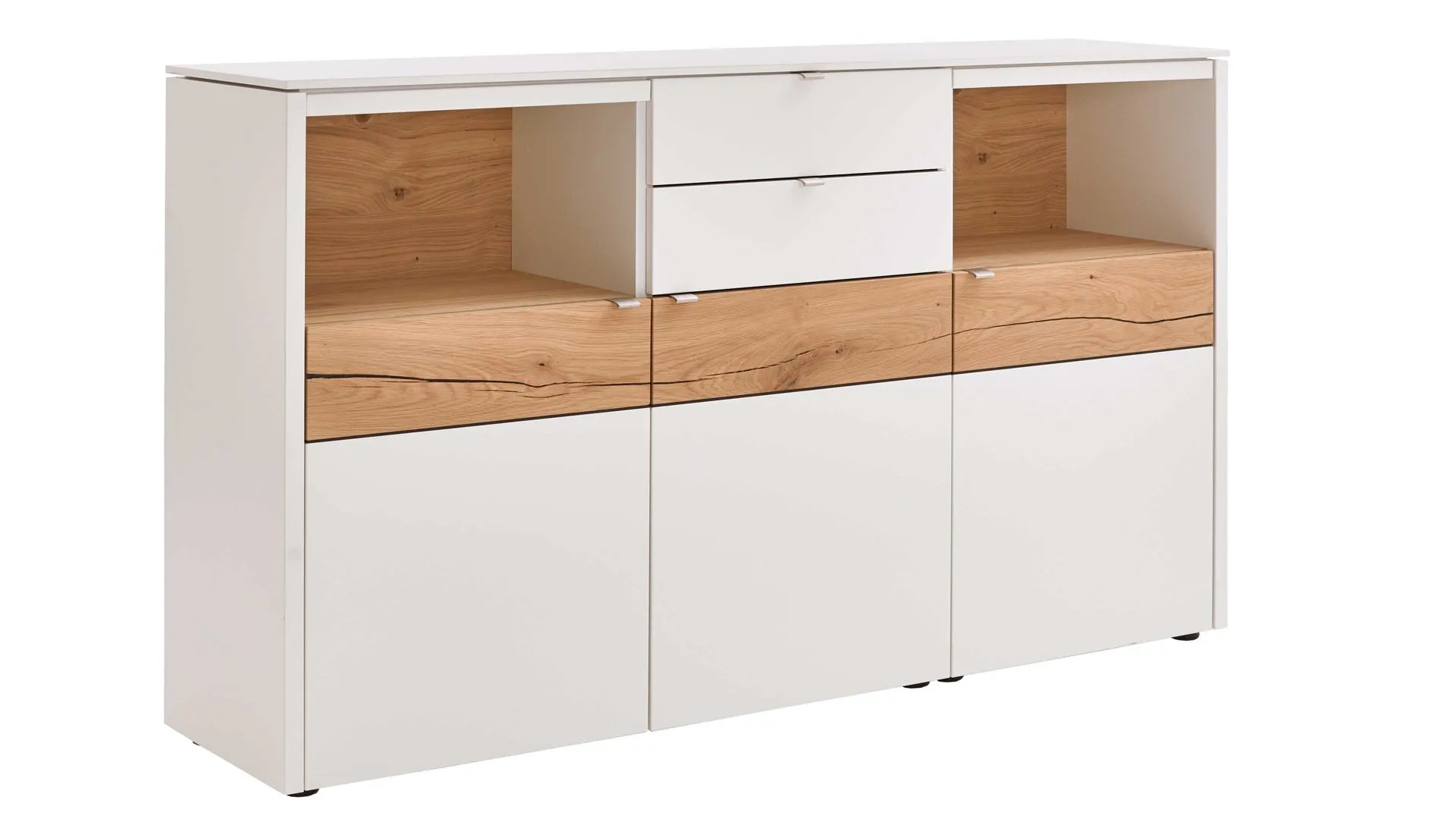 VENJAKOB Game Sideboard, weiß & Balkeneiche - Breite ca. 186 cm