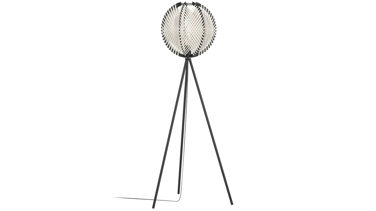 EGLO Stehleuchte Waverton, Weiß & Schwarz - Höhe ca. 143 cm