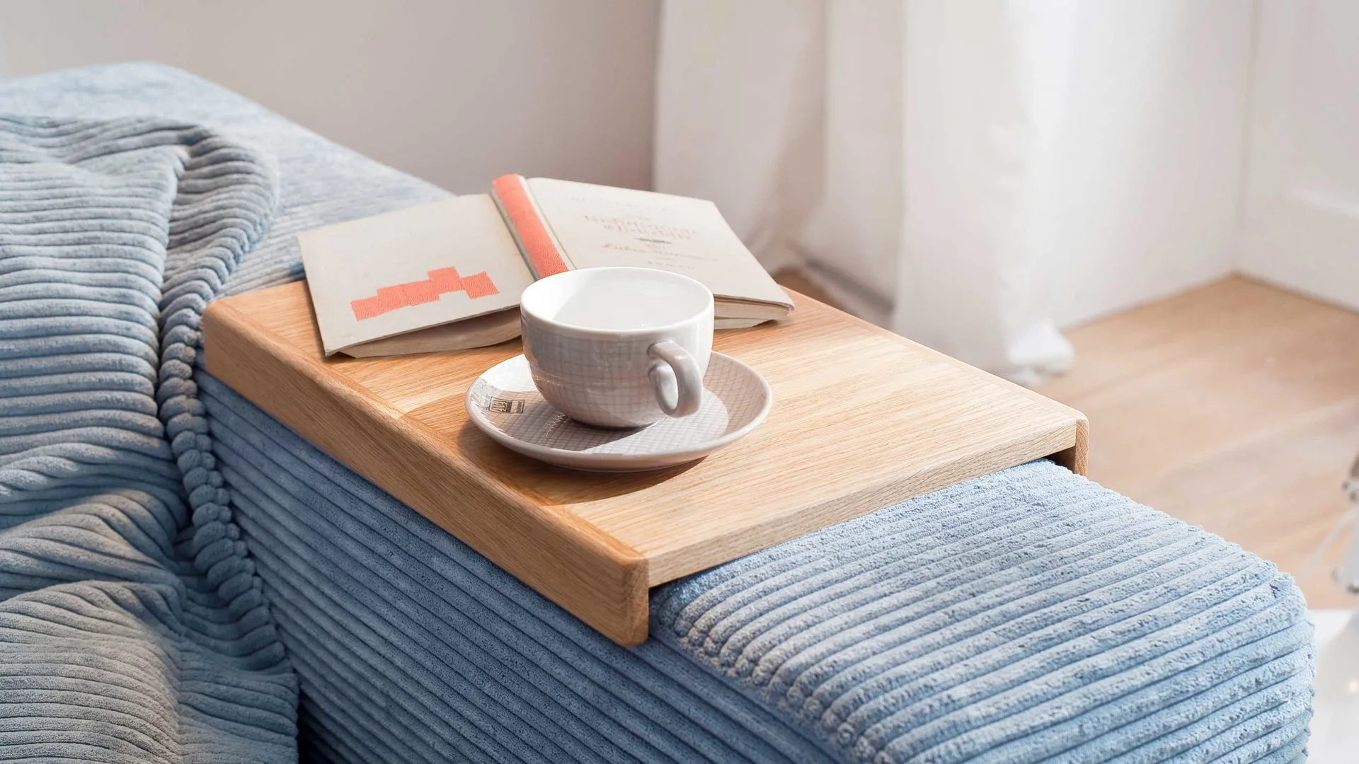 SOFAkultur Programm SK 267 - Armlehn-Tablett, helles Holz - ca. 40 x 27 cm