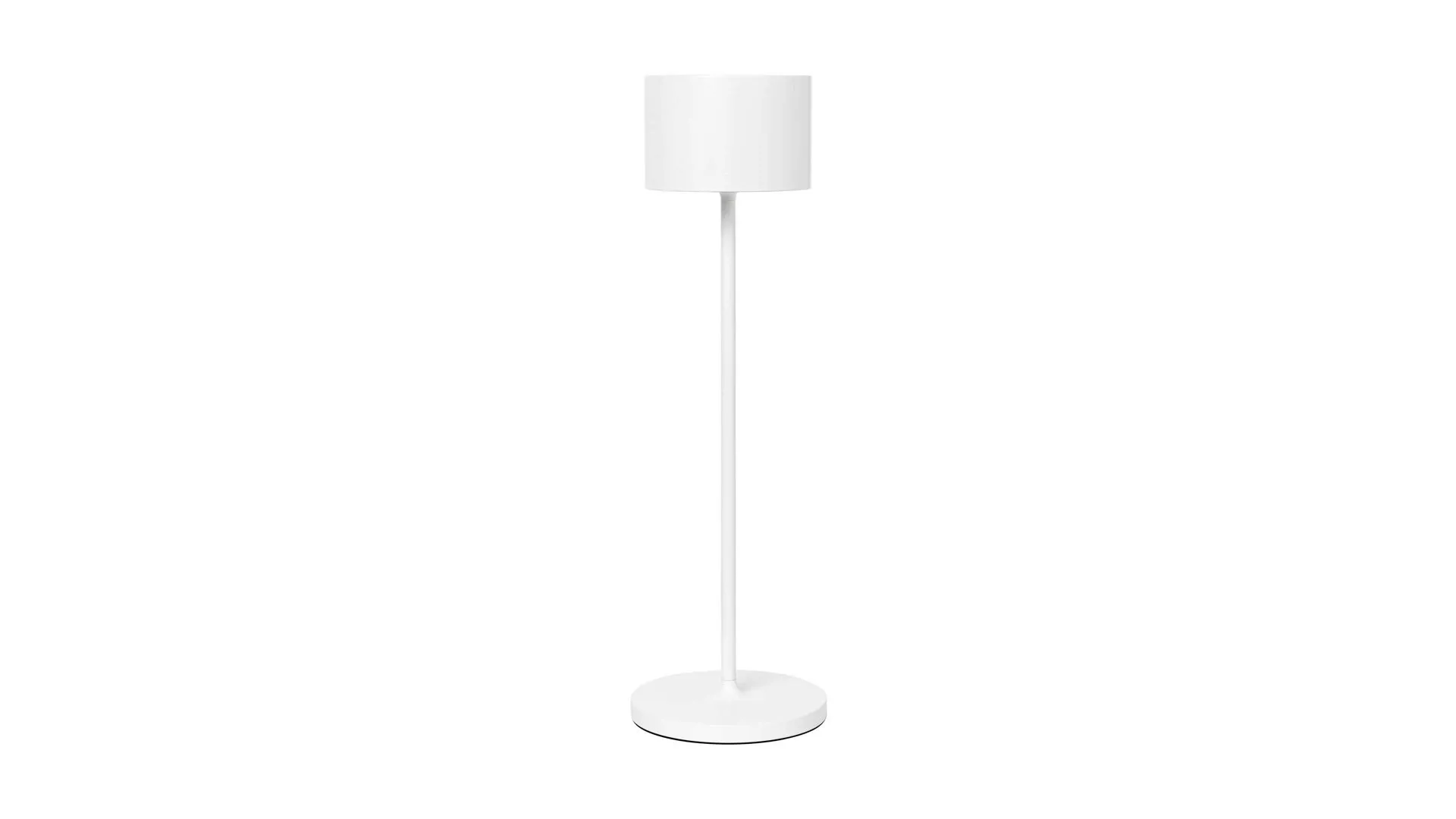 blomus mobile LED-Tischleuchte Farol, mattweißes Aluminium – Höhe ca. 34 cm