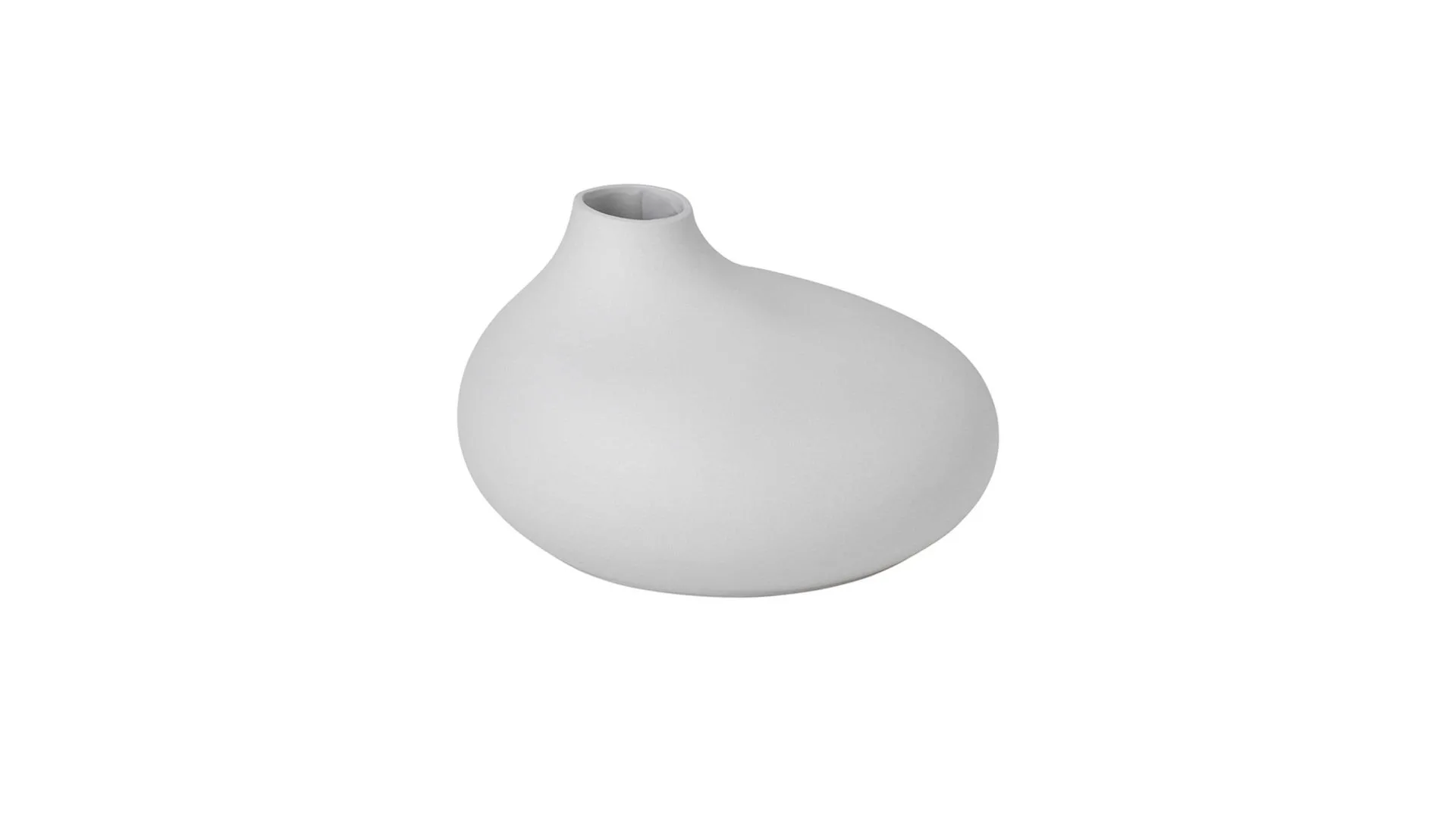 blomus Vase Nona, hellgraue Keramik – ca. 18 x 13 x 17 cm