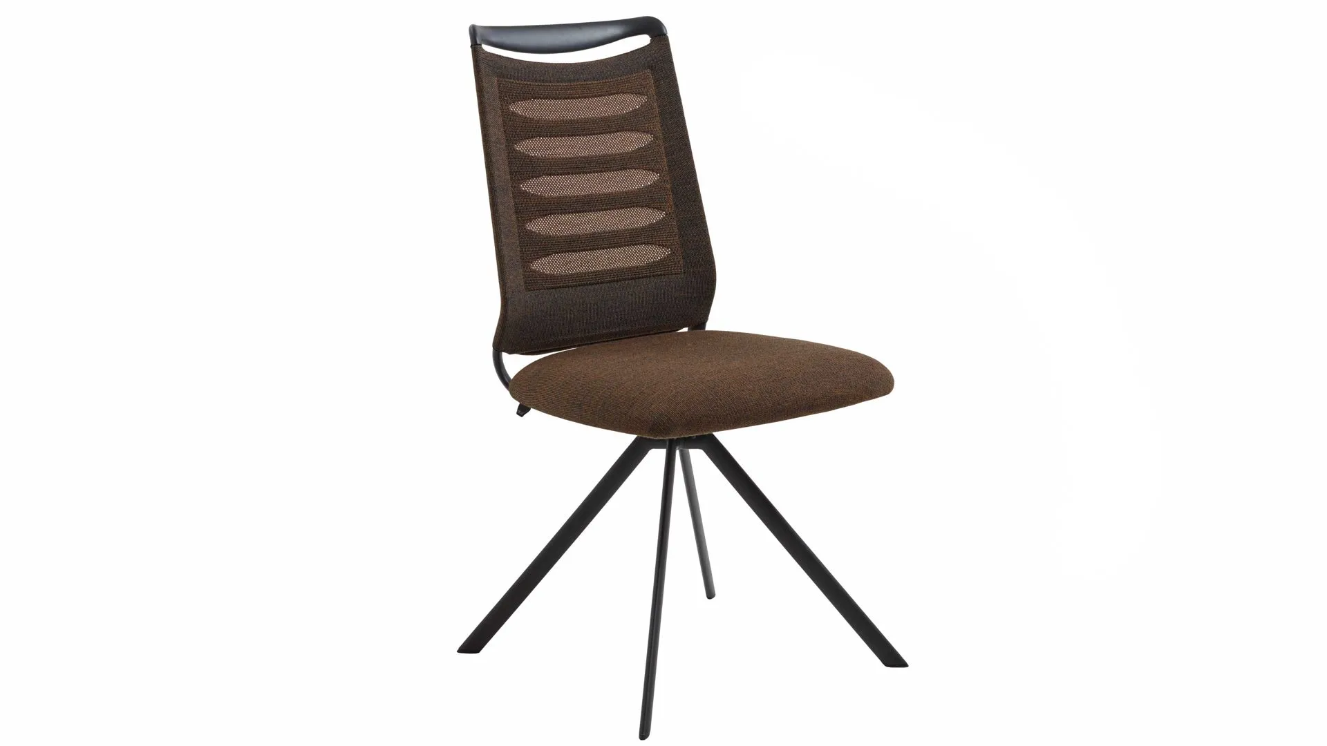 VENJAKOB Polsterstuhl Lilli 3000, bronzefarbener Bezug & Anthrazit