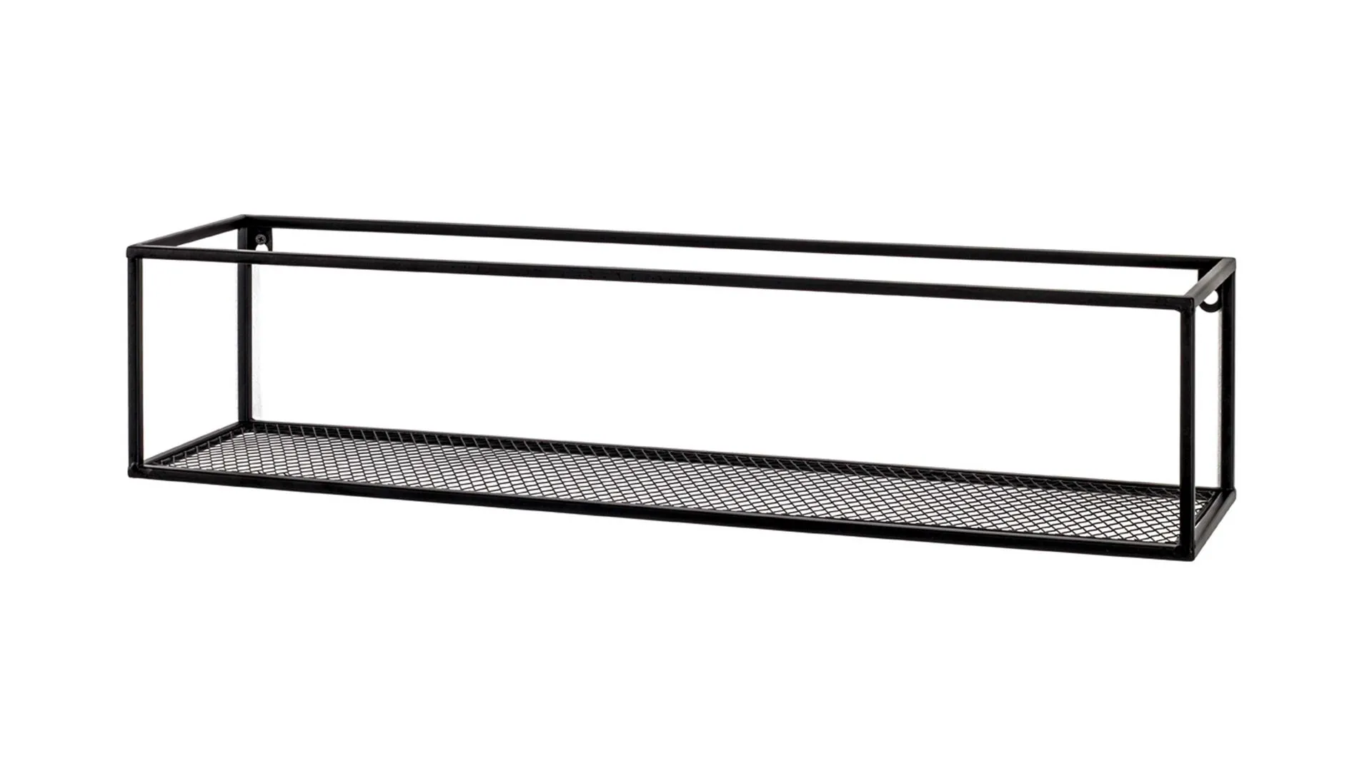 Wandregal, schwarzes Geflecht & Metall - Länge ca. 70 cm