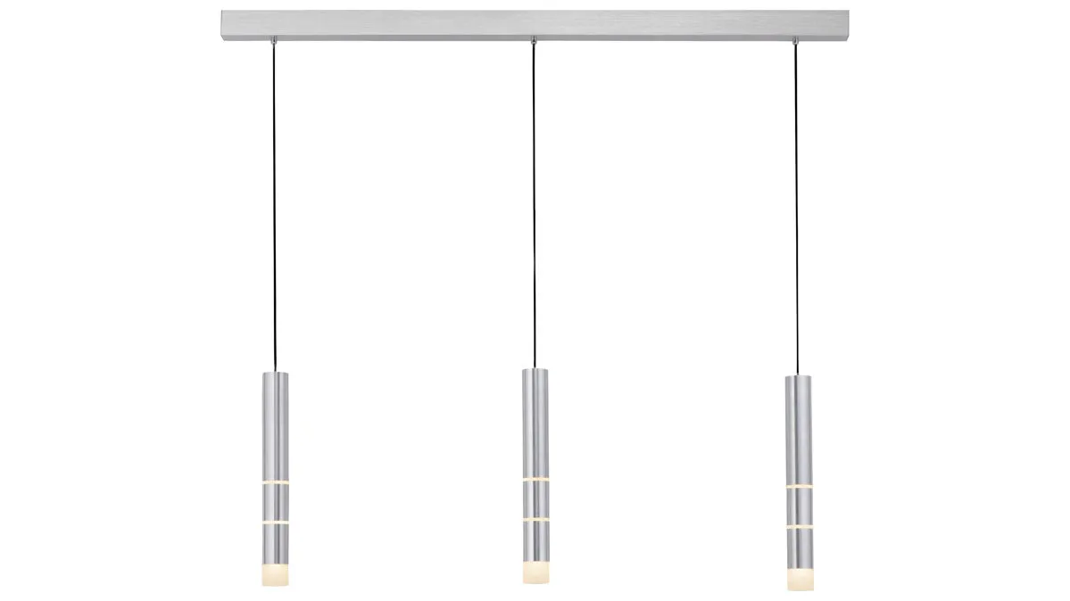 NeuhausPURE® Leuchten Serie Vega, alufarbenes Metall - Länge ca. 120 cm