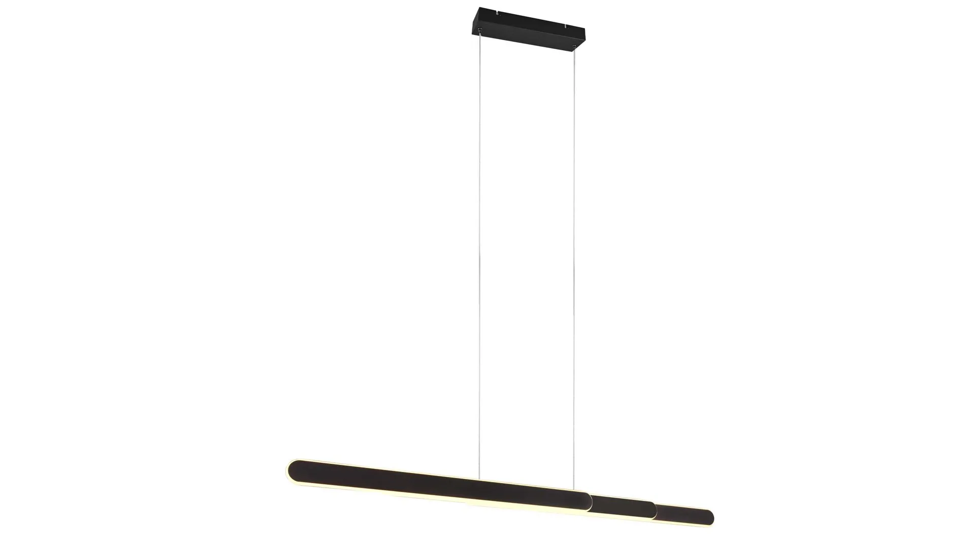 TRIO Hängelampe Helios, mattschwarzes Metall - Länge ca. 130 cm