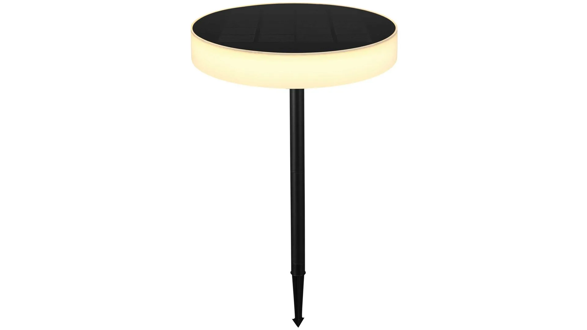 GLOBO Akku-Solarleuchte 36417, schwarzer & opalfarbener Kunststoff