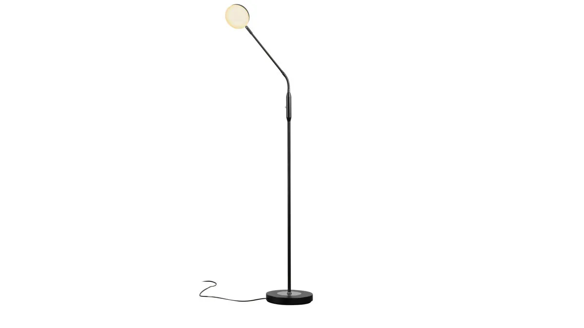 FH Stehlampe Sorento, sandschwarzes Metall - Höhe ca. 138 cm