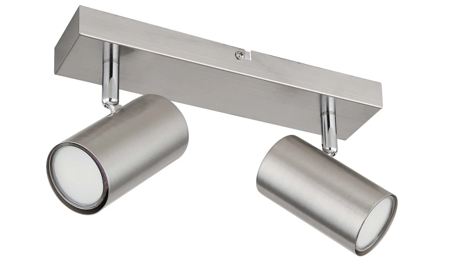 GLOBO Strahler Robby, Nickel matt - zwei Spots, Länge ca. 26 cm