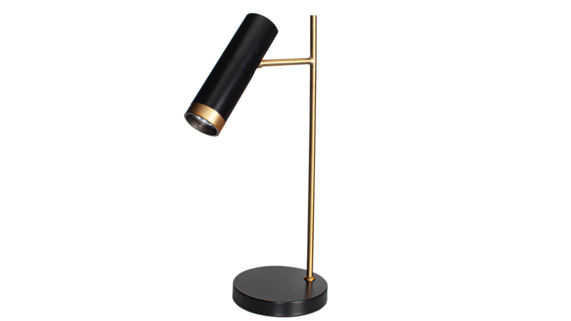 BY RYDÉNS Leuchten Serie Puls - Tischleuchte, Schwarz & Gold - Höhe ca. 49 cm