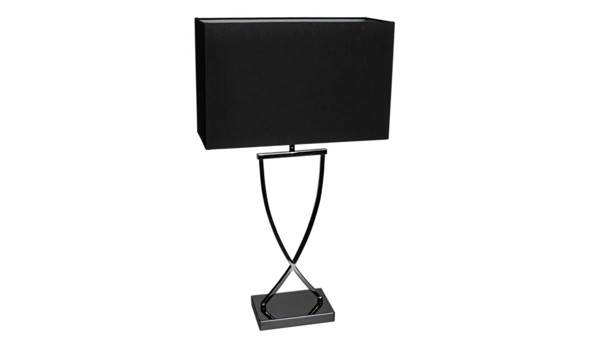 BY RYDÉNS Leuchten Serie Omega - Tischleuchte, Weiß & Chrom - Höhe ca. 69 cm