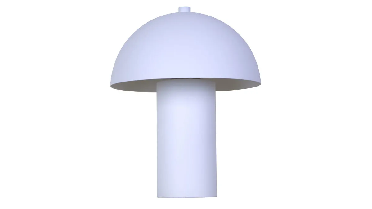 GLOBO Lampen Serie Bert - Tischlampe, weißes Metall - Höhe ca. 26 cm