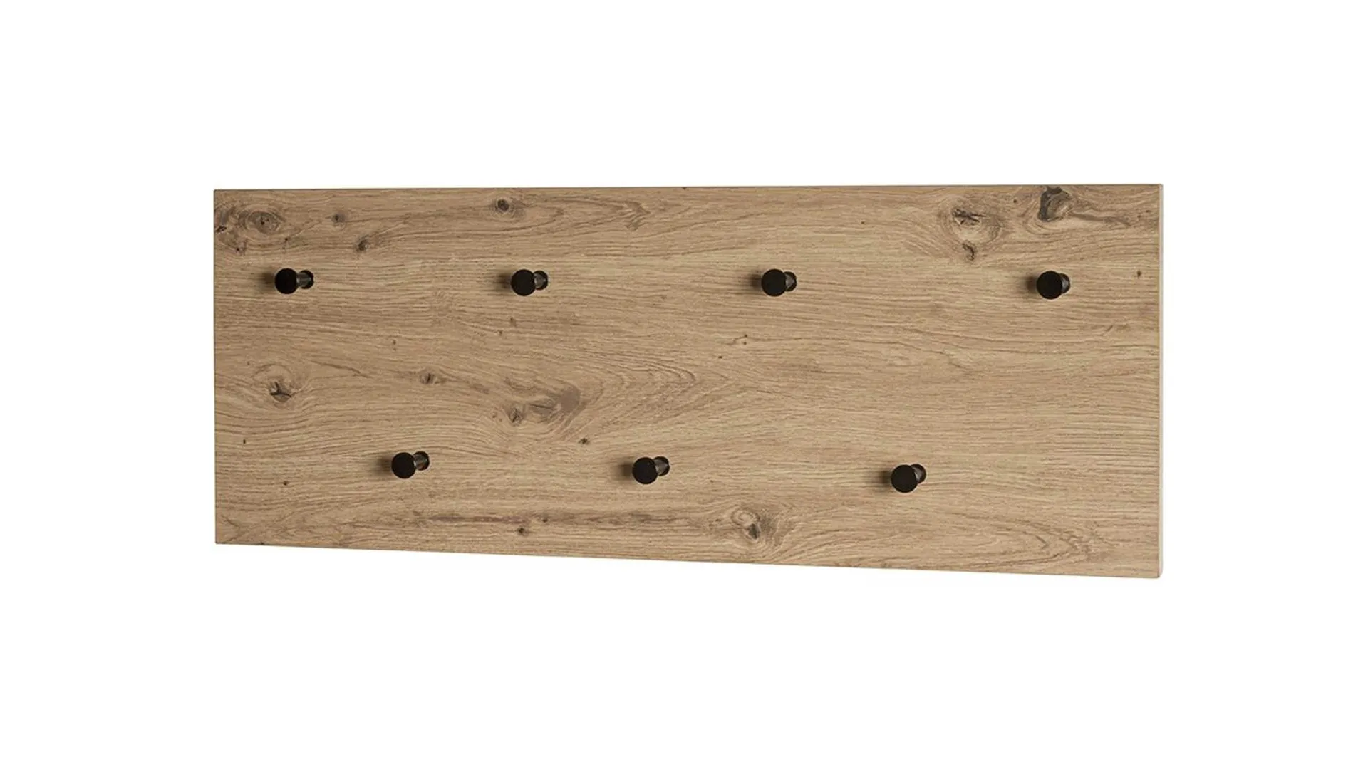 Wandgarderobe, Artisan Eiche & schwarzes Metall - ca. 80 x 30 cm
