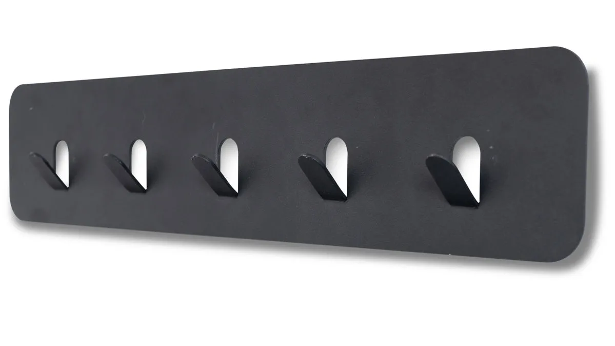 Garderobenleiste Lilly, Anthrazit – fünf Haken, Länge ca. 50 cm