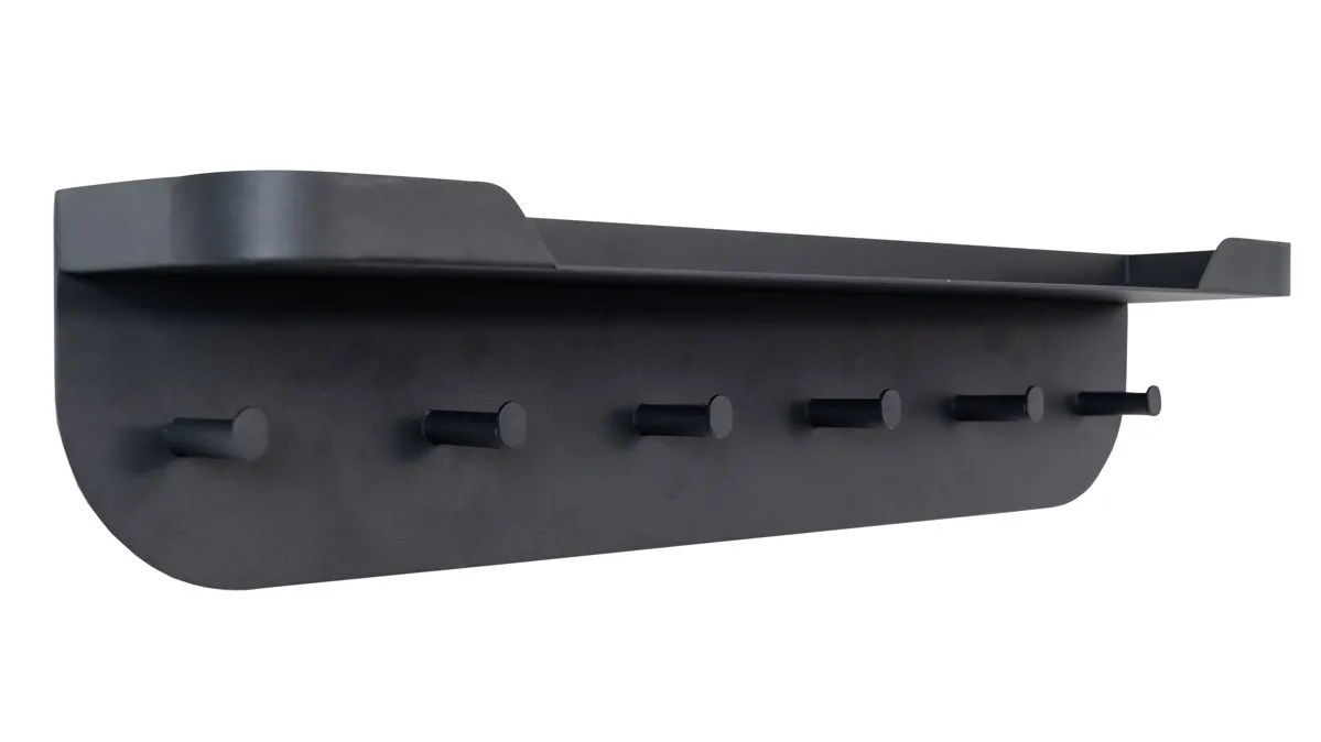 Wandgarderobe Jil 1, Anthrazit – sechs Haken, Länge ca. 70 cm