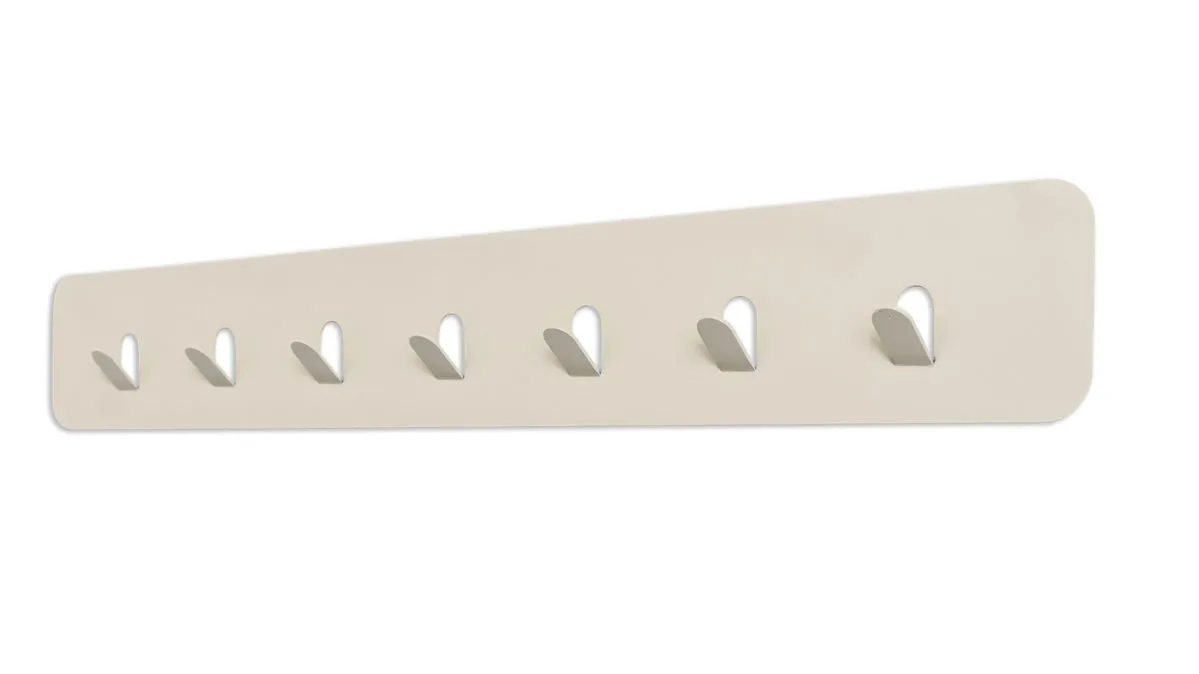 Garderobenleiste Lilly, Cremeweiß – Sieben Haken, Länge ca. 70 cm