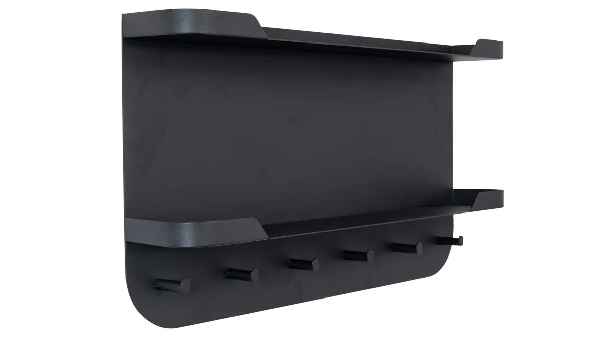 Wandgarderobe Jil 2, Anthrazit – sechs Haken, Länge ca. 70 cm