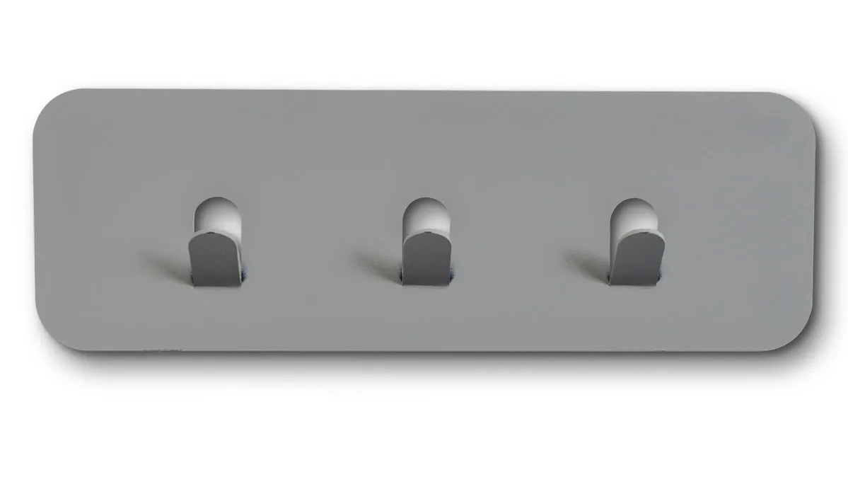 Garderobenleiste Lilly, Grau – drei Haken, Länge ca. 30 cm