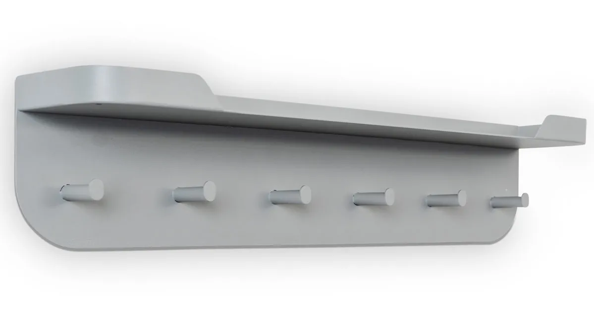 Wandgarderobe Jil 1, Grau – sechs Haken, Länge ca. 70 cm