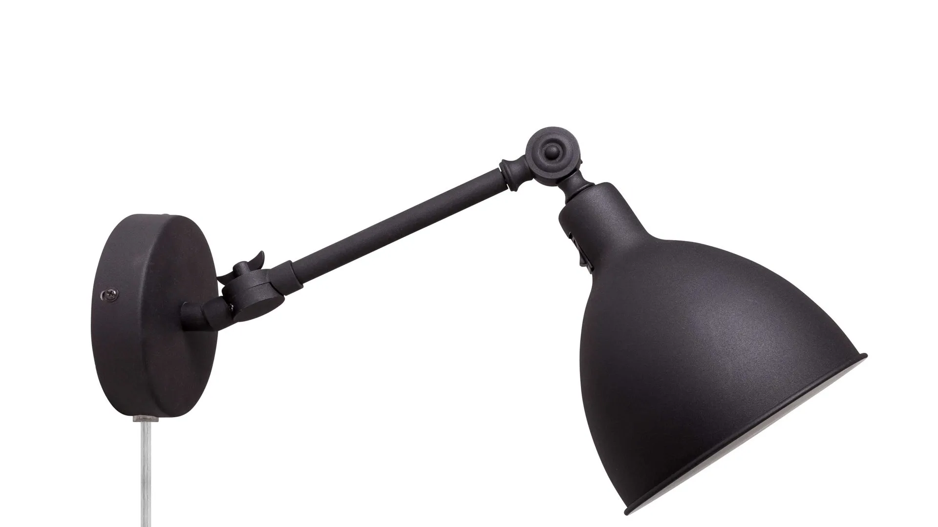 BY RYDÉNS Leuchten Serie Bazar Mini - Wandleuchte, schwarzes Metall - Länge ca. 49 cm