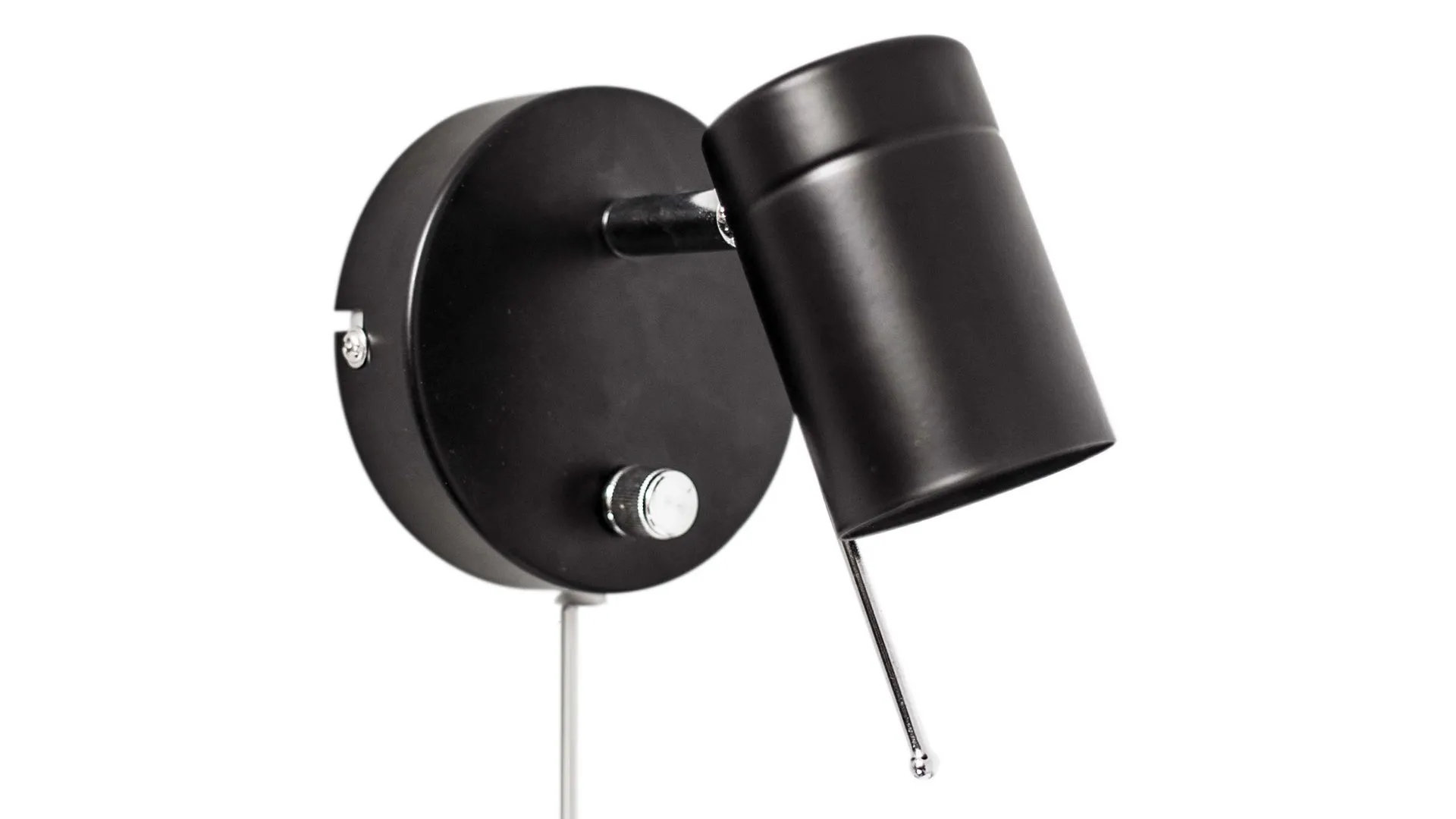 BY RYDÉNS Leuchten Serie Correct - Wandleuchte, schwarzes Metall - Länge ca. 11 cm