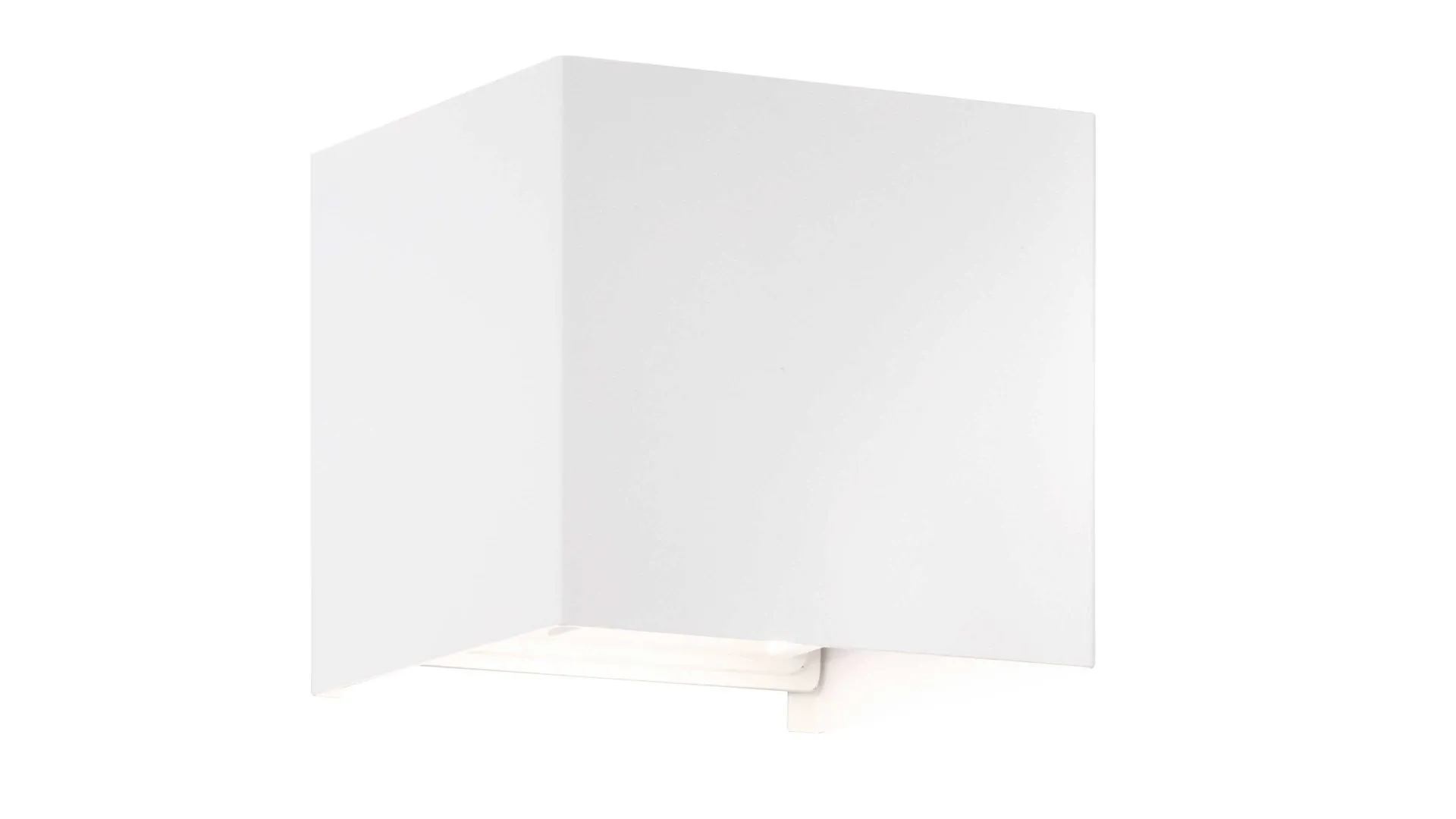 FH Außen-Wandleuchte Wall, weißes Metall - Breite ca. 10 cm