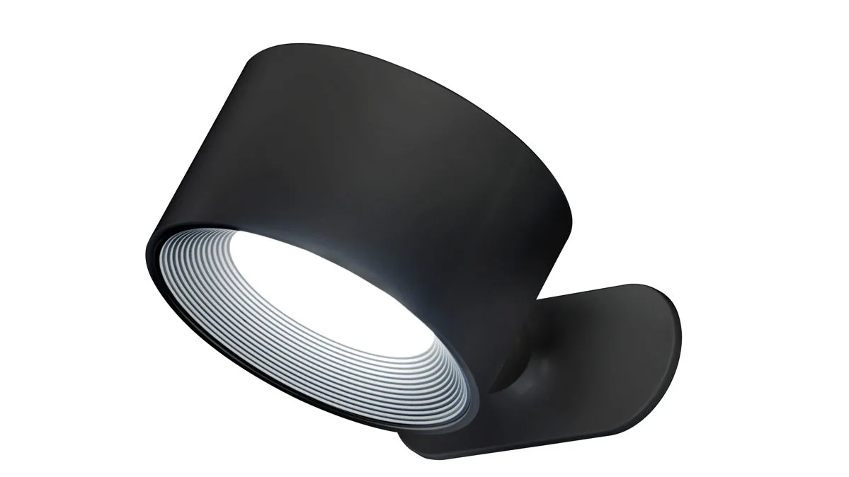 FH LIGHTING Akku Leuchten Serie Magnetic, matt schwarzes Metall - ca. 8 x 4,5 cm