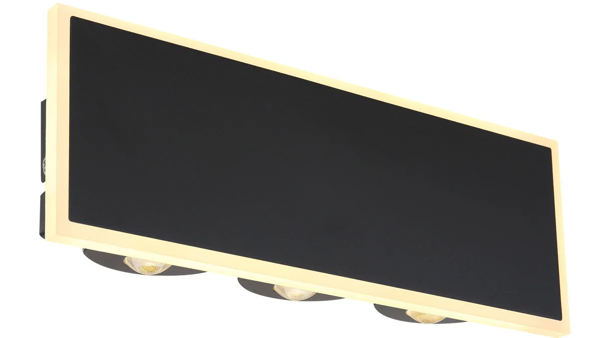 GLOBO Wandleuchte Saidy, Schwarz & Opal – ca. 28 x 9 cm