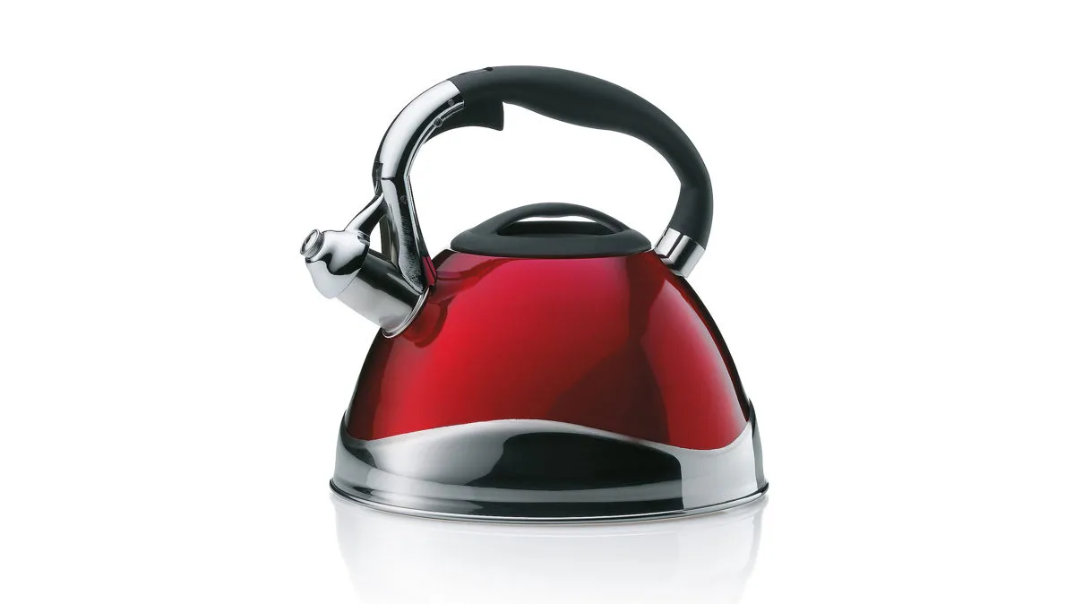 Wasserkessel, Rot & Schwarz - ca. 22 x 22 cm