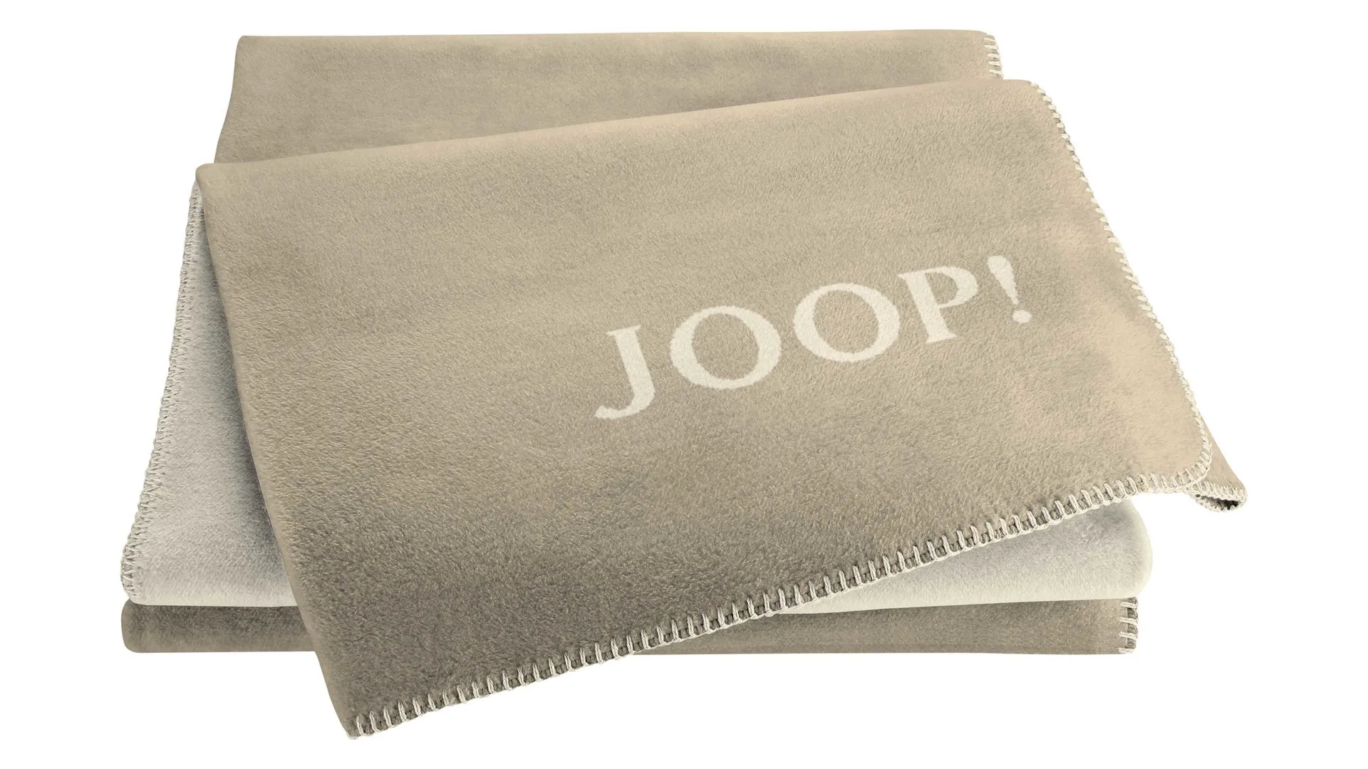 JOOP! Wohndecke Uni Doubleface, Cashew & Macchiato – ca. 150 x 200 cm