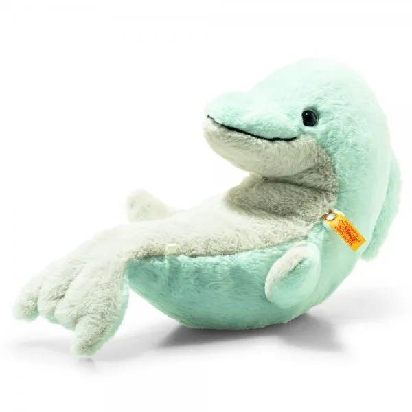 Steiff Kuscheltier Soft Cuddly Friends Delfin Denny Eisblau/Grau (32cm)