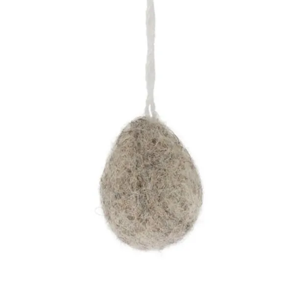 Storefactory Dekorationsanhänger Ei aus Filz Ullas Light Grey (3cm)