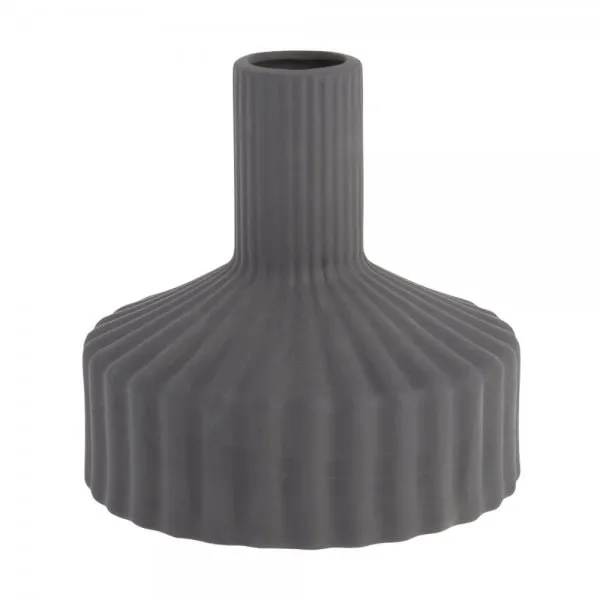 Storefactory Vase Samset Dunkelgrau (16cm)