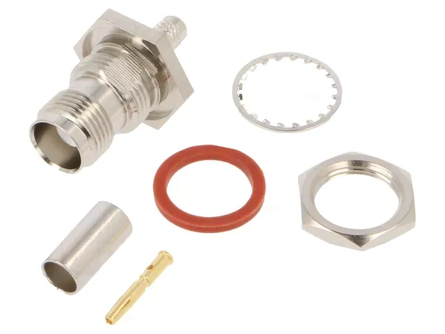 TNC Einbaubuchse Crimpversion TNC Kabelkupplung Panelmontage mit Überwurfmutter