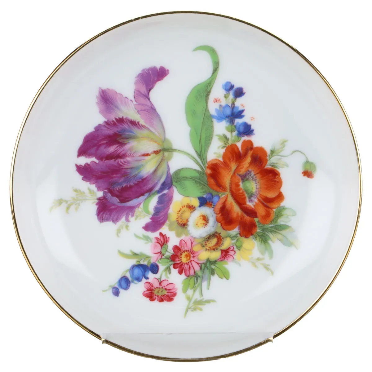 Knabberschälchen Konfektteller D 11,5 cm H 2,2 cm - Fürstenberg Alt Fürstenberg Bunte Blume 03391