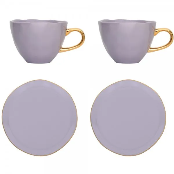 Urban Nature Culture Geschirr-Set Good Morning Lila (4-teilig)