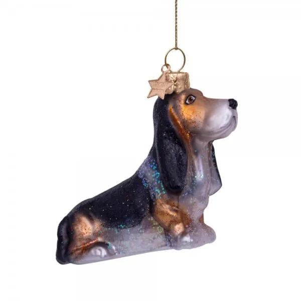 VONDELS Christbaumschmuck Basset Dog (7,5 cm)
