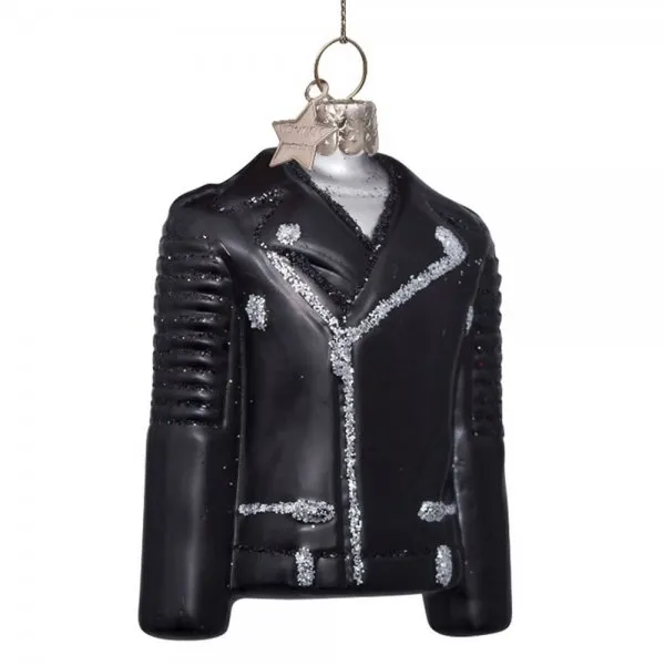 VONDELS Christbaumschmuck Biker Jacke Schwarz